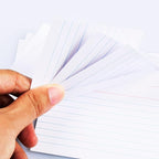 KAISA Lined Index Card 3"x5" Index Cards Flashcards, 300 Count Ruled on Front, Blank on Back Index Cards, White 3 pack of 100 Shrink