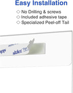 Niubee Acrylic Sign Holder 5x7 Vertical, Wall Mount Sign Holder Door Sign Holder Memo Holder Clear Wall Frame with Tape Adhesive for Office, Home, Store, Restaurant, No Drilling - Vertical (6 Pack)