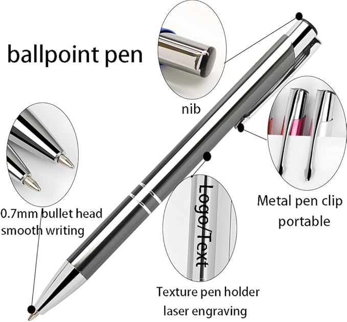 Yucold Customized ballpoint pens in bulk, personalized ballpoint pens with free engraving, for use in companies, enterprises, graduation anniversaries (Off White,260)
