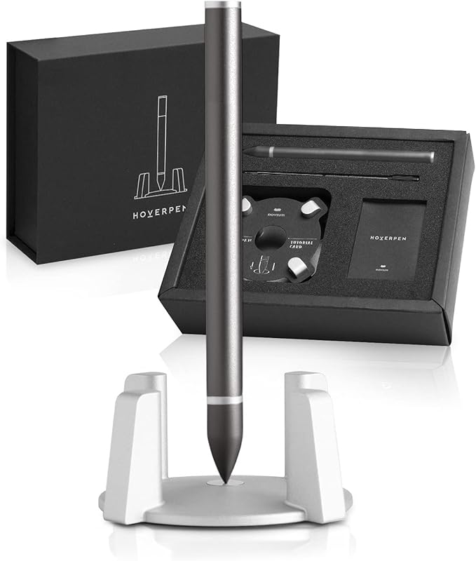 novium Hoverpen - Luxury Pen for Men & Women, Vertically Standing Executive Ballpoint Pen with Top Grade Free-Flowing Ink Refill, Metal Made, Unique Gifts, Luxury Pen for Men, Mens Gifts Ideas