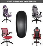 MySit Office Chair Armrest Replacement Arm Pads Universal 4" or 5.5" Mounting Hole (Set of 2) Black