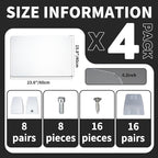 GOOFCXO 4 Pcs Desk Divider Privacy Panel 23.6 x 15.8 Inch Counter Desk Acrylic Panel Holder Free Standing Privacy Shield Work Station Desk Divider Partition for Offices Schools Call Centers (Frosting)