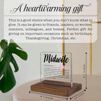 Midwife Appreciation Gift Desk Sign for Birth Support Nurse, Thank You Plaque for Midwives, Office Decor for Women’s Health Heroes, Empathy and Empowerment Gift PA061