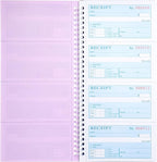 2 Packs Receipt Book with Carbon Copies,Money and Rent Receipt Book,3-Part Carbonless,5.31" x 11.22",100 Sets per Book