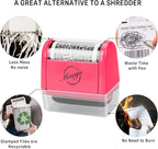 Miseyo Identity Theft Protection Roller Stamp Set - Peach (6 Refill Ink Incleded)