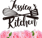 Custom Kitchen Name Sign, Personalized Metal Kitchen Sign, Housewarming Cooking lover Gifts, Mom's Day Gifts, Kitchen Gift for Grandma