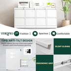 Yukimo 2 Drawer File Cabinet for Home Office, Vertical File Cabinet with Lock, Locking File Cabinet Hanging Files for A4/ Legal/Letter, Require Assembly, White