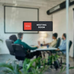 Meeting Room Office Door Sign Do Not Disturb,Versatile In-Use/Available Slider Sign for Business Home, Meeting Vacant Occupied Privacy Room Sign, Frosted Black 8" x 2.6"