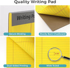 12pcs Legal Pads, Perforated Wide Ruled Writing Pad, Wide Ruled Legal Notepads, Lined Pads of Paper, Yellow paper Pads for office, school and daily notes(600 Sheets) (12, 5 X 8, Legal (5 x 8 inches))
