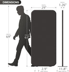 DECOLAB Room Divider Panel, Standing Privacy Partition Dividers for Office, Studio Apartment, Classroom, Home, Restaurant, Scratch Resistance, 29"x65", Iron
