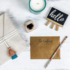 Self Inking Modern Address Stamps | Custom Return Address Stamper (Playful Script, Medium)