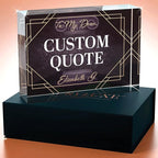 Custom Acrylic Sign Personalized, Custom Desk Name Plate, 18 Styles, (5"x7"), With Gift Box, USA Made by Acryluxe. (Fantasy)
