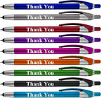 Personalized with Your Custom Logo or Text Pens-Pack of 300- for Marketing, Parties, and Events, 2 in 1 Capacitive Stylus & Ballpoint Pen Compatible with Touchscreen Devices, Black Ink,Purple Pens