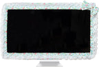 Kingshion 24-inch Cute Lace Fabric Monitor Cover with Elastic Pen Pocket & Bow-knot Design, Dust Protector for Computer/TV/LCD Screens- Green
