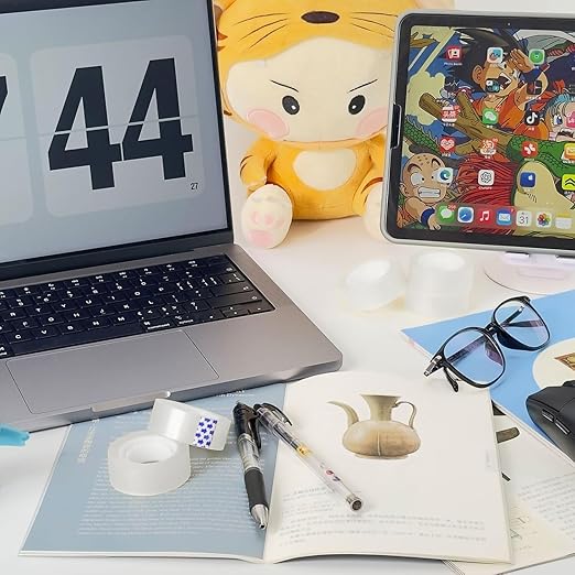 72 Rolls Clear Tape Refills, Bulk Transparent Tape for Dispensers, Stationery Gift Wrap Tape for School, Home, Office, High Viscosity, Odorless, 1 Inch Core, 3/4 x 800 inches