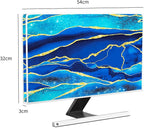 Baocicco Royal Blue Marble Waterproof Computer Monitor Dust Cover 22, 23, 24, 25 Inch Creative Design Monitor Accessories Laptop TV LCD Screen Monitor Decoration for Tablet Computer Decorations