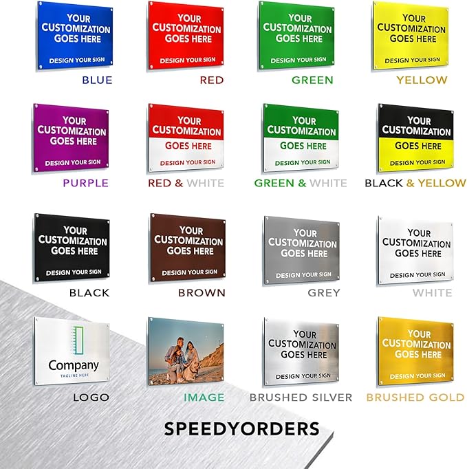 Custom Outdoor Metal Sign - Personalized Aluminum Safety and Business Signs, Waterproof, Silver Brushed Metal, 7x7 In