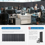 Strongbird Office Divider,Room Partition, Privacy Partition Separator,Portable Commercial Screen Dividers,Classroom School Dividers,10'6"W x 6'7"H,5 Panel,Grey