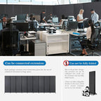 Strongbird Room Partition,Office Divider,Portable Commercial Screen Dividers,Privacy Partition Separator,Classroom School Dividers,6'4"W x 6'7"H,3 Panel,Grey