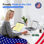 WritePads Legal Pad 8.5"x14" Note Pad,Wide Ruled Writing Pad,Canary Paper,6 Pack,50 Sheets Per Pad,Micro perforated Notepad,Made in the USA