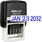 MaxMark Dater 4000 Self Inking Date Stamp - Blue