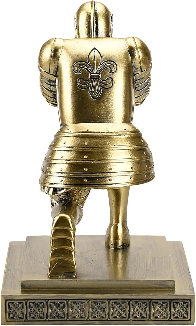 Amoysanli Knight Pen Holder Desk Organizers and Accessories Desk Decor Resin Pen Holder as Gift with a Cool Pen for Office and Home (Copper)