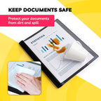 Report Covers - (Set of 10), 8.5 x 11 Letter Size, Clear Front Folders with 3-Prong Fasteners - Ideal for Presentations, Resumes & Keeping Your Documents Neat and Professional