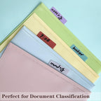 ELII 500 PCS Sticky Index Tabs 2 Inch Book Tabs,Page Markers File Tabs Self Adhesive, Labels for Pages Notebooks