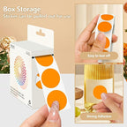 Orange 1 Inch Round Color Coding Dot Labels, 10 Rolls 10000 Dot Stickers in Dispenser Box - Permanent Adhesion, Vibrant Colors, Highly Visible