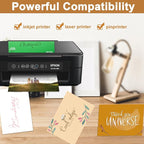 Silunkia 28 Sheets Gold Shimmer Cardstock 8.5 x 11 Metallic Paper, 250gsm/92lb Premium Glossy Paper Card Stock for DIY Cards Making, Anniversaries, Wedding Invitations, School Crafting, Greeting Cards