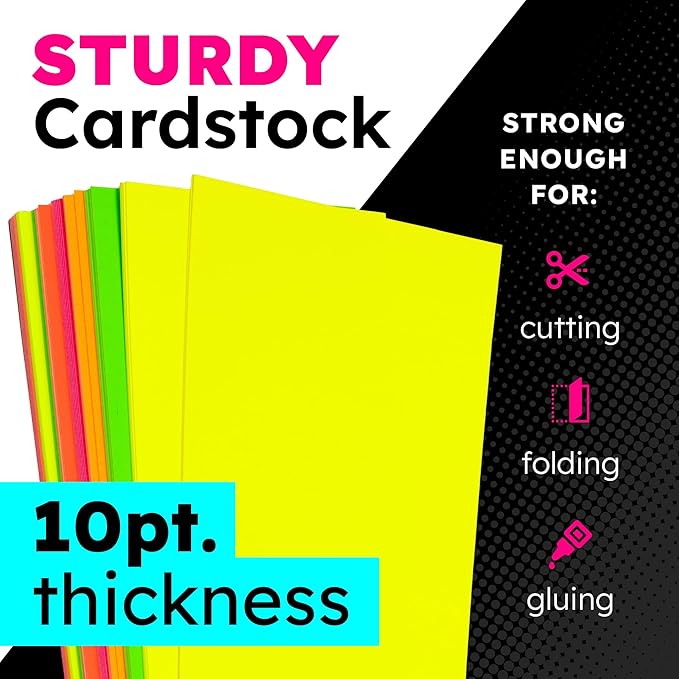 Hygloss Large Poster Board 22x28 - 25 Neon Red-Orange Single Color Poster Boards Bulk Pack - 10 Pt. Thickness Colored Poster Board Paper for Projects, Signs, Displays - Posterboard Multipack 22" x 28"