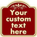 Custom Sign, Custom Indoor/Outdoor Decorative Sign，Aluminum Weatherproof Metal Sign Multiple Sizes, Customize for Office, Business, Workplace, office, Home, Delivery Signs, 10*10 Inch, Reddish