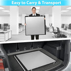 White Board Dry Erase 72x40, Large Magnetic Whiteboard Maxtek Dry Erase Boards for Wall, Aluminum Presentation Wall-Mounted Marker Board with a Long Pen Tray for School, Classroom, Office & Home
