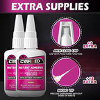 Super Glue Kit 4 oz All Purpose CA Glue with Anti-Clog Cap & Microtips for Woodworking, 3D Printing, Ceramic - Strong Fast Medium-Thick Cyanoacrylate Adhesive for Wood, Aquarium, Model, Glass, Craft