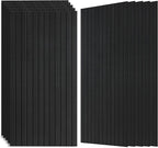 AUTORIFIC Wood Veneer Sound Panels, 10 Pack 47.2”x23.6” Wall Panels, Decorative Acoustic Panels for Walls, for Office,Home Theater,Studio,Living Room, Smoky(Mitred)