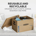 Bankers Box Small Classic Moving Box 15 Pack, Reinforced Handles, Tape-Free Assembly, Box with Lid, 15-in x 12-in x 10-in (7714209)