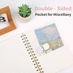Spiral Notebook-5.75" x 8.125" College Ruled Journal with Inner Pockets and 160 Pages,PU Leather Cover Business Journal, Twin-Wire Binding Notebook Perfect for Office & Home School Supplies 2 pack Reefblue/Pink