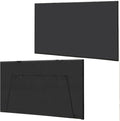 Under Desk Privacy Panel 39 in. Wide Modesty Panel For Desk - 17 in. Tall Black Faux Leather Desk Skirt for Office Desk with Cable Management Net, Perfect for 40 in. Work Station
