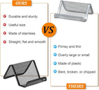 EMOMAS Business Card Holder for Desk, Office Desktop Business Card Display Holder, Mesh Business Card Holder, Desk Accessories for Women and Men,Black ( 3 Pack )