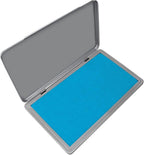 Metal Case Stamp Pad Large Size, Light Blue Color - Size: 3" x 6" - Choose from 15 Ink Colors