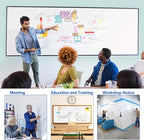 Magnetic Dry Erase Whiteboard Paper with Adhesive, 55" x 27" White Board Film for Wall, Easy to Write and Clean Dry Erase Board for Office, Classroom, Home, Include Marker, Magnetic Eraser and Magnets