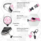 Cute Cow Badge Reel Retractable Heavy Duty with 360 Degrees Rotate Carabiner Clip, ID Badge Holder with Detachable Lanyard, ID Holder ID Clip Name Badge Keychain, Nurse Teacher Offfice Gifts