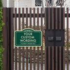 Custom Forest Green Outdoor Metal Sign - 36x24 In, Aluminum, Design 1, Waterproof, Made In USA
