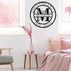Custom Metal Sign | Personalized Family Name Sign | Monogram Wall Decor | Metal Name Sign| Split Letter Name | Anniversary Wedding Gifts| Custom Outdoor Signs | Metal Wall Art | Couple Gift