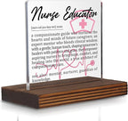 Nurse Educator Gifts, Thank You Desk Sign for Nursing Instructors and Mentors, Appreciation Plaque for Teacher Nurses, Graduation Office Decor Recognition Gift PA031