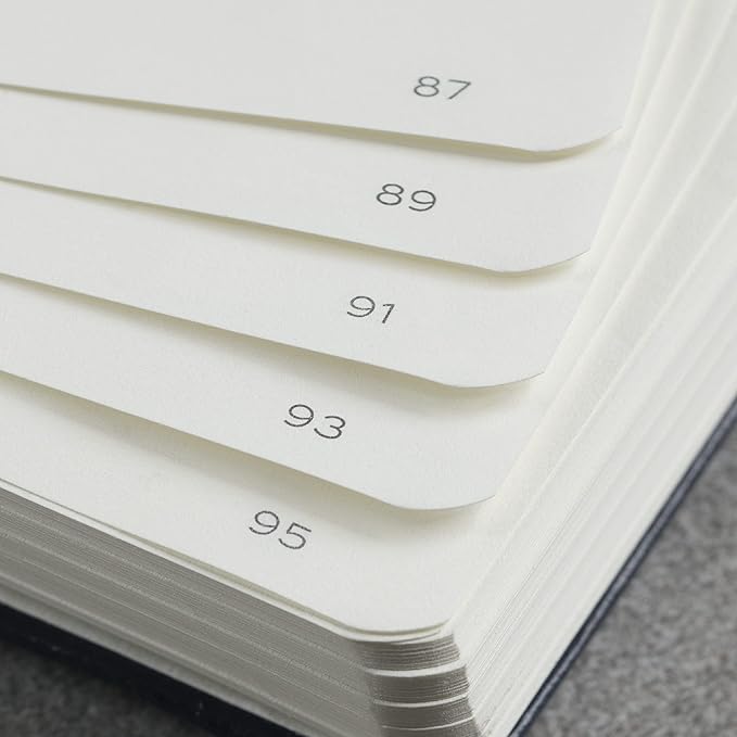 LEUCHTTURM1917 - Notebook Hardcover Master Slim A4+ - 123 Numbered Pages for Writing and Journaling (Navy, Ruled)