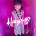 Custom Neon Signs for Wall Decor, Personalized LED Name Signs Neon Light for Bedroom Large Wedding Birthday Business Customizable Light up Sign Pink Sign Boy Girl Decoration