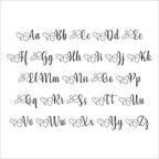 PrettySweetParty Self Inking Return Address Stamp - Custom 4 Line Personalized Address Stamp for Envelopes, Wedding Invitations, Business, Mailing Labels (Halpert Heart Tails)