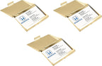Stephanie Imports Set of 3 Slim & Minimalist Metal Business Card Holder Unisex Case (Gold Diamond Lattice)