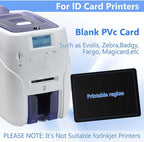 500 Pack - Premium Blank PVC Cards for ID Badge Printers - Premium Quality Black CR80 30 Mil (CR8030) by KLMNDUO - Compatible with Most Photo ID Badge Printers(Black)